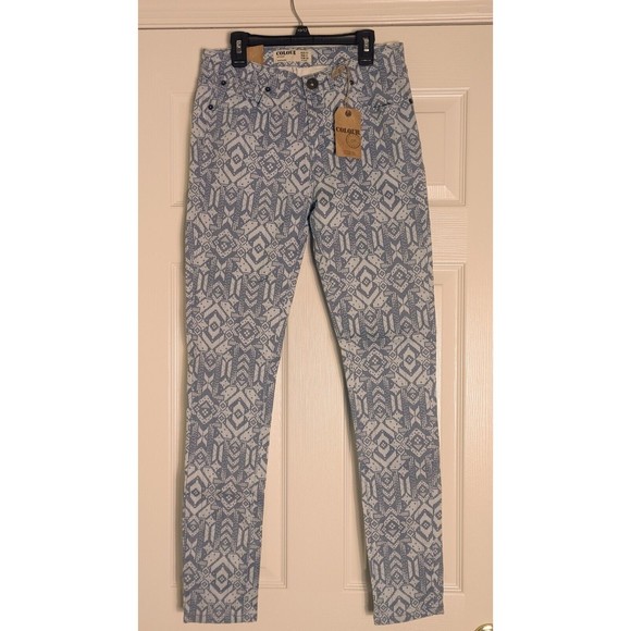 COTTON ON JEANS Women's Size 6 SKINNY Digital Tribal Blue NEW - Picture 2 of 10